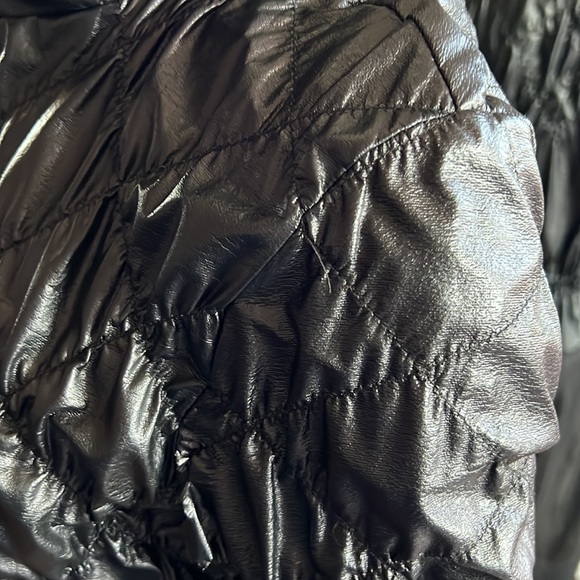 COPY - Designer High Low faux leather quilted dress size L - Picture 6 of 14